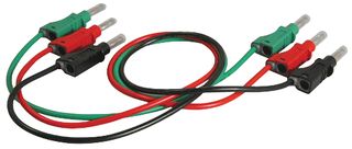 B&K PRECISION TL 9160 Test Lead Set, 4mm Banana Plug to 4mm Banana Plug, 1.5 m, 3 Leads