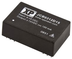 XP POWER JCB0348S15 Isolated Through Hole DC/DC Converter, ITE, DIP, 2:1, 3 W, 1 Output, 15 V