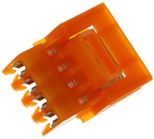 AMP - TE CONNECTIVITY 3-641435-4 IDC Connector, IDC Plug, Male, 3.96 mm, 1 Row, 4 Contacts, Cable Mount