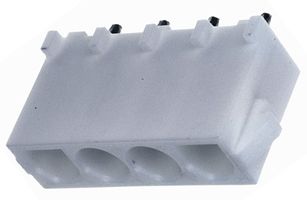 AMP - TE CONNECTIVITY 643416-1 Pin Header, UL94V-0, Wire-to-Board, 6.35 mm, 1 Rows, 4 Contacts, Through Hole Straight