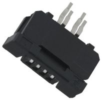 TE CONNECTIVITY - ERNI 204632-E FFC / FPC Board Connector, 1 mm, 4 Contacts, FCI SLW-S Series, Through Hole, Bottom, 1 Row