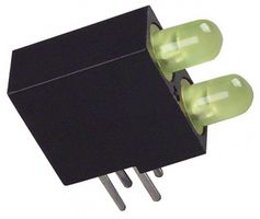 LUMEX SSF-LXH2103YYD/4 Circuit Board Indicator, Yellow, Through Hole, T-1 (3mm), 20 mA, 30 mcd