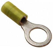 MOLEX 19073-0236 Ring Tongue Terminal, M9, 3/8", 10 AWG, 6 mm², Avikrimp 19073 Series, Yellow