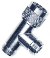 AMPHENOL RF 172233 RF / Coaxial Adapter, N, Plug, N, Jack, Jack, Tee Adapter, 50 ohm