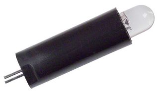 DIALIGHT 561-6002-100F Circuit Board Indicator, White, 1 LEDs, Through Hole, T-1 3/4 (5mm), 20 mA, 1.1 cd