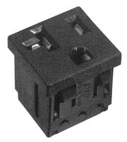 TE CONNECTIVITY - AMP 213598-1 Power Entry Connector, Electrical AC Power, 15 A, Grey, Nylon (Polyamide) Body, 125 V