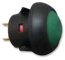 MULTICOMP PRO MCPAS6B1M1CE6 Industrial Pushbutton Switch, 13.6 mm, SPST, Off-(On), Round, Green