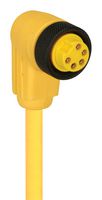 LUMBERG AUTOMATION RKW50-877/4M Sensor Cable, 90° Mini 7/8" Receptacle, Free End, 5 Positions, 4 m, 13.1 ft, RKW Series