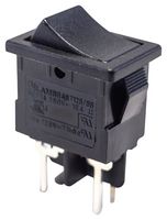 E-SWITCH RA83231100 Rocker Switch, Off-On, DPST, Non Illuminated, Through Hole, Black, RA8 Series
