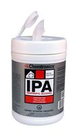 CHEMTRONICS SIP125P Wipe, Presaturated, IPA, 6 " x 9 ", Tub, 125 Pack
