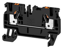 WEIDMULLER 1521980000 DIN Rail Mount Terminal Block, 2 Positions, 28 AWG, 12 AWG, 2.5 mm², Push In, 24 A