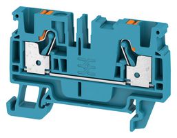 WEIDMULLER 2051210000 DIN Rail Mount Terminal Block, 2 Positions, 26 AWG, 12 AWG, 4 mm², Push In, 32 A