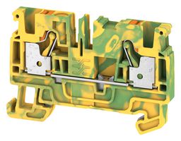 WEIDMULLER 2051360000 DIN Rail Mount Terminal Block, 2 Positions, 26 AWG, 12 AWG, 4 mm², Push In, 480 A