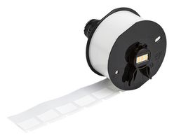 BRADY A62-7-499 Label, Thermal Transfer Printable, 19.05 mm, 12.7 mm, Nylon Cloth, White