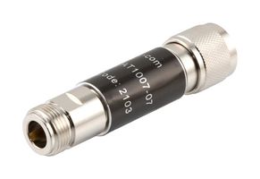 L-COM LCAT1007-07 RF Fixed Attenuator, N Male to N Female, 7 dB, DC to 18GHz, 2 W, 50 ohm, Aluminum