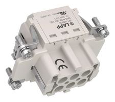 LAPP 381166834 Heavy Duty Connector, Wire Protection, 26-14 AWG, EPIC HBE Series, Insert, 6+PE Contacts, 6B