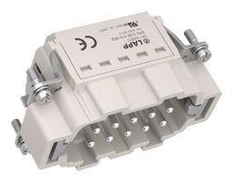 LAPP 381166837 Heavy Duty Connector, Wire Protection, 26-14 AWG, EPIC HBE Series, Insert, 10+PE Contacts, 10B