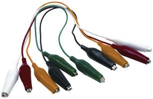 MUELLER ELECTRIC BU-00286 Test Lead Set, Alligator Clip to Alligator Clip, 300 V, 7 A, 304.8 mm, 5 Leads