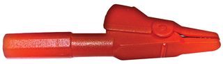 MUELLER ELECTRIC BU-652-2 Alligator Clip, 7 mm, 20 A, Red