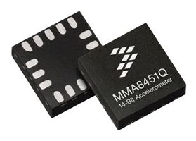 MMA8451QR1 - MEMS Accelerometer, 3-Axis, Digital, X, Y, Z, ± 2g, ± 4g, ± 8g, 1.95 V, 3.6 V, QFN