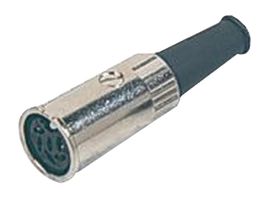 PREHKEYTEC 71506-071/0800 DIN Audio / Video Connector, 7 Contacts, Jack, Cable Mount, Solder, Tin Plated Contacts, Metal Body