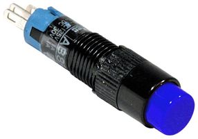 IDEC AB8M-M1-B Industrial Pushbutton Switch, A8 Series, 8 mm, SPDT, Momentary, Round, Black