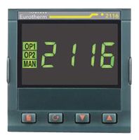 EUROTHERM CONTROLS 2116 Temperature Controller, 2100 Series, 1/16 DIN, 24 Vac/dc, 85 to 264 Vac