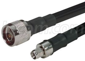 L-COM CA4NMRSF050 RF / Coaxial Cable Assembly, 50 ft, 15 m, NEMA 5-15P, SMA RP Straight Plug, 50 ohm