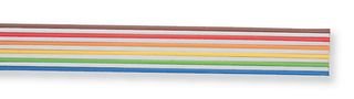 KLASING 05091510-01-50M Ribbon Cable, Color Coded Flat, Unshielded, 10 Conductor, 24 AWG, 0.22 mm², 164 ft, 50 m