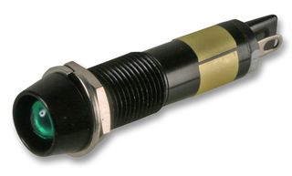 DIALIGHT 609-2222-140F LED Panel Mount Indicator, Green, 24 VDC, 9.3 mm, 15 mA, 110 mcd, IP66