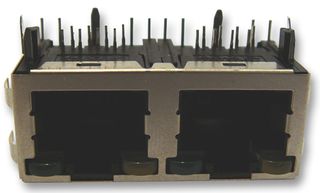 TE CONNECTIVITY - AMP 5406552-1 Modular Connector, RJ45 Jack, 1 x 4 (Ganged), 8P8C, Cat5, Through Hole Mount