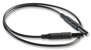 POMONA 4911A-48-0 Test Lead, 4mm Banana Plug to 4mm Banana Plug, Black, 1 kV, 10 A, 1.219 m