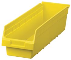 AKRO-MILS 30094YELLO Storage Bin, Shelfmax®, Yellow, 6" x 23-5/8" x 6-5/8"