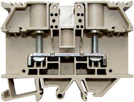 WEIDMULLER C905265600 DIN Rail Mount Terminal Block, Ring Lug, 2 Positions, 20 AWG, 3 AWG, 25 mm², Screw, 101 A