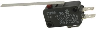 OMRON ELECTRONIC COMPONENTS VX-53-1A3 Microswitch, Miniature, Long Lever, SPDT, Solder, 5 A