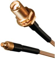 JOHNSON - CINCH CONNECTIVITY 415-0071-024 RF / Coaxial Cable Assembly, 2 ft, 610 mm, RG316, MMCX Straight Plug, SMA Bulkhead Jack, 50 ohm