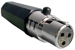 ITT CANNON M-XL-3-11S XLR Connector, 3 Contacts, Plug, Cable Mount, Gold Plated Contacts, Metal Body
