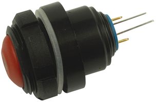 APEM IZPR1S462L0S Industrial Pushbutton Switch, IZ Series, 16 mm, SPST, Off-On, Round, Red