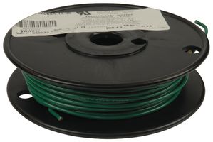 CAROL CABLE/GENERAL CABLE C2065A.12.06 Wire, Hook Up, PVC, Green, 16 AWG, 26 x 30AWG, 100 ft