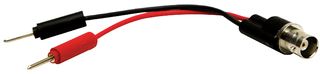 MUELLER ELECTRIC BU-5244-A-4-0 Test Lead, BNC Jack to Pin Tip Plug x 2, 300 Vrms, 5 A, 101.6 mm