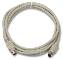 VIDEK 9128-5 Computer Cable, Mini DIN 6 Position Plug, Mini DIN 6 Position Plug, 16.4 ft, 5 m, Ivory