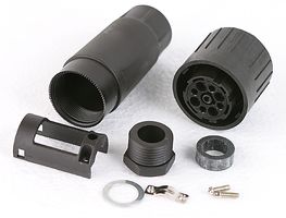 AMPHENOL SINE/TUCHEL C016 10E017 0021 Circular Connector, Standard Circular Connector, ecomate C16-3 Series, Cable Mount Receptacle