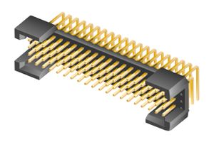 SAMTEC TMMH-135-01-F-D-RA Pin Header, Board-to-Board, 2 mm, 2 Rows, 70 Contacts, Through Hole Right Angle, TMMH Series