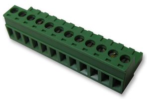 CAMDENBOSS CTB9200/12A Pluggable Terminal Block, 5 mm, 12 Positions, 30 AWG, 12 AWG, 2.5 mm², Screw