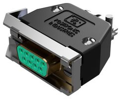 POSITRONIC RD9S10JVL0 D Sub Connector, Standard, Receptacle, RD Series, 9 Contacts, DE, Crimp