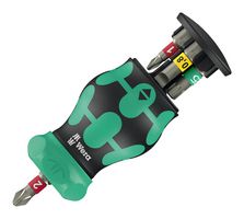 WERA 05008891001 Bit Holder Set, Stubby Magazine, Kraftform Kompakt, Phillips, Torx and Slotted Bits, 6 Pieces