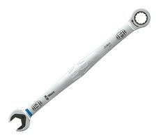 WERA 05020354001 Ring Ratchet Spanner, 19mm, 334mm OAL, Nickel Chromium Coated, Chromium Molybdenum Steel