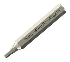 WERA 05058110001 Micro Hex Bit, Hex-Plus, 1.5mm, 30mm Length, Socket Screws