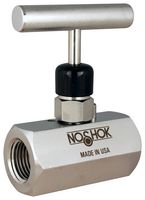 NOSHOK 404-FFS-EM1-T1-PM2 Needle Valve, 10000 psi, 1/2" NPT, Female/Female Thread, Panel Mount, EPDM O-Ring, 400 Series