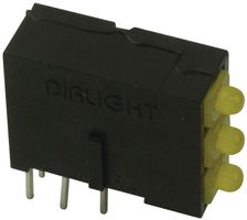 DIALIGHT 570-0100-333F Circuit Board Indicator, Yellow, Through Hole, 2mm, 20 mA, 12.6 mcd